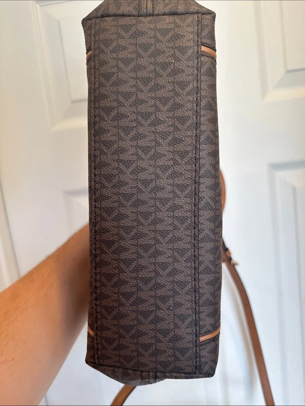 Michael Kors Brown Satchel with Tan Accents